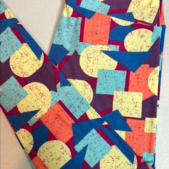 LuLaRoe TC Leggings – Retro Geometric Print | Tall & Curvy - Picture 1 of 5